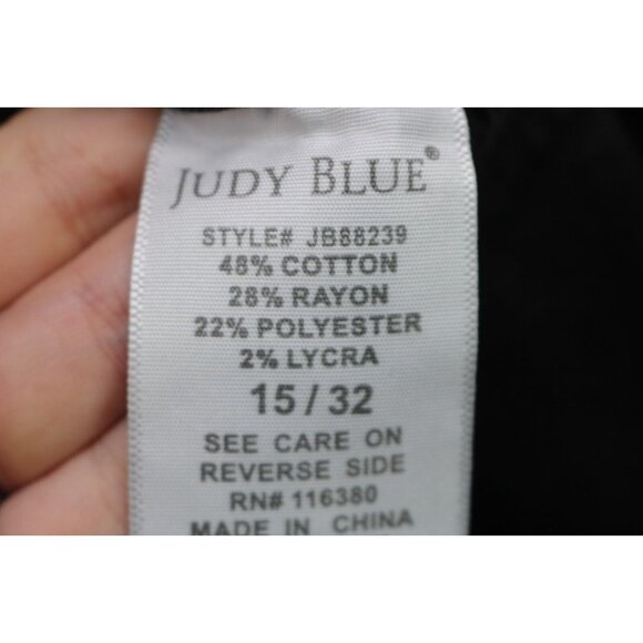 Judy Blue Capri Fit Black Denim Jeans-Size 15/32-Stretchy - Picture 8 of 13